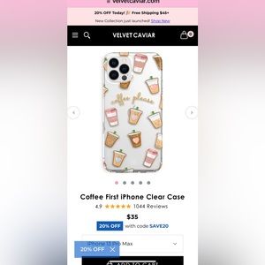 Velvet Caviar I Phone 11 case w matching AirPod case.